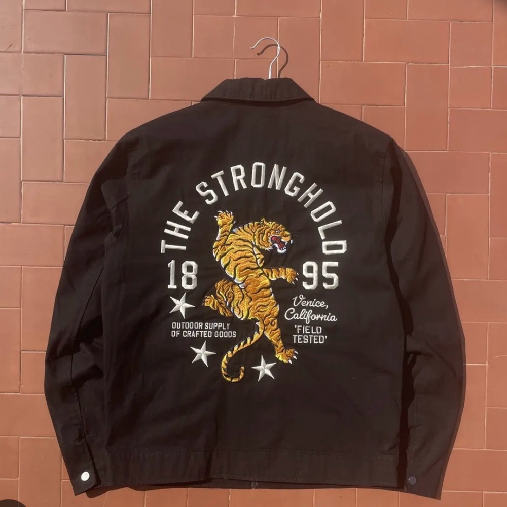 Streetwear x The Stronghold - Venice California embroidered tiger bomber jacket